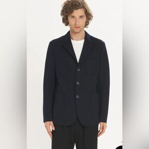 Berena Slanega Lanoso Black Cotton Wool Blazer Jacket Size IT 52 US XL or 42